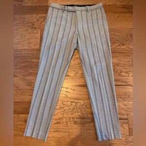ASOS Men's Gray Pinstripe Dress Pants